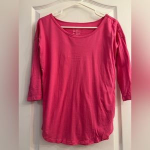 Gap Pink 3/4 Sleeve Top Size XS